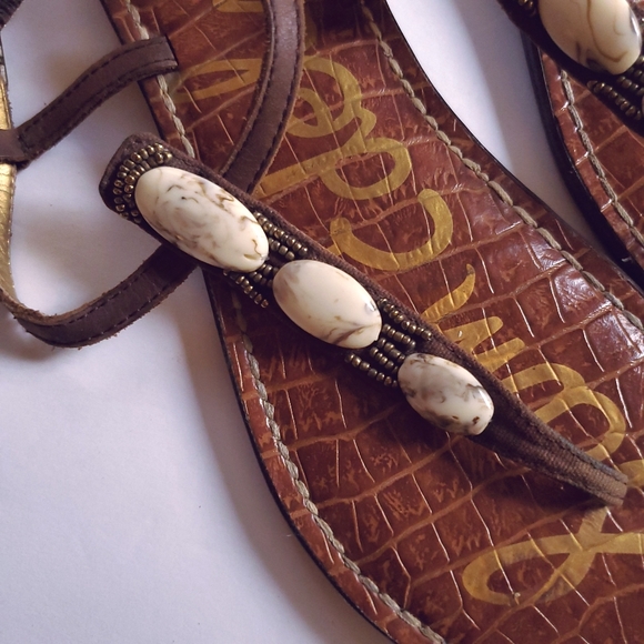 SAM EDELMAN SHELL THONG SANDALS SIZE 8 - Picture 4 of 8